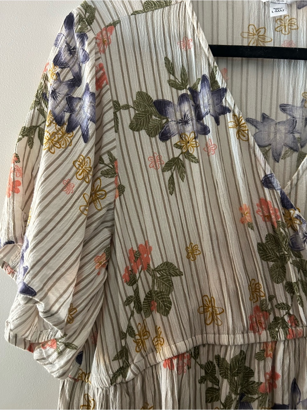 Floral Maternity Dress in Cream with Multicolor Print